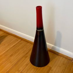 Ombré red and brown vase, Portugal