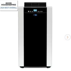 9,500 BTU (14,000 BTU ASHRAE) Portable Air Conditioner Cools 500 Sq. Ft. with Dehumidifier, Remote, and Filter in Black