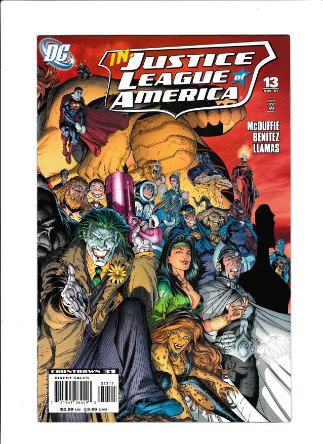JUSTICE LEAGUE OF AMERICA #13 (2007) IAN CHURCHILL | RIGHT SIDE CONNECTION | JOKER COVER