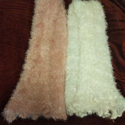 Scarfs, pink, Ivory, white