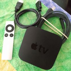 APPLE TV 3rd GEN STREAMING MEDIA HD 1080P 8GB WI-FI HDMI CABLE REMOTE CONTROL 