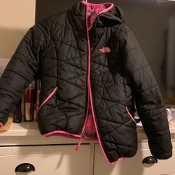 Girl North Face Jacket  With Hoodie 