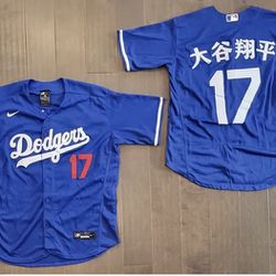 Ohtani Blue Jersey Japanese Name Stitched 