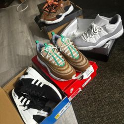 Jordans, Air Max, Adidas 