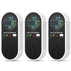 NICGOL Upgraded Natural Gas Leak Detector & Carbon Monoxide Detectors - 4 In 1 Natural, Propane, Co And Gas Detector -Carbon Monoxide Detectors Plug I