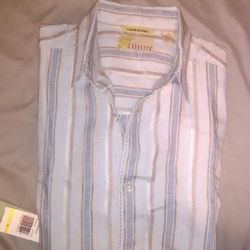 Cubavera Linen shirt Mens M Medium Large Collared Button down Hawaiian Beach vacation