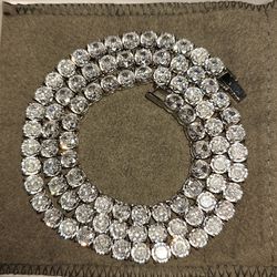 Cubic zirconia metal plated necklace