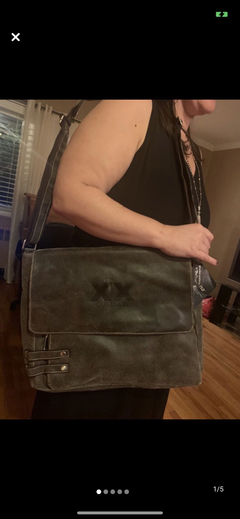 Belino genuine leather messenger bag