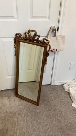 Gold vintage antique mirror