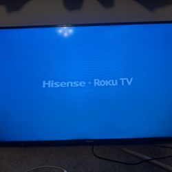 55 Inch Hisense Roku TV w/ Mount For Wall