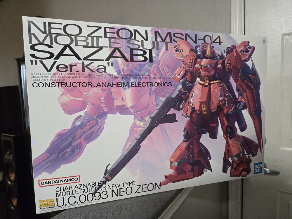 Sazabi Ver Ka MG Brand New Unassembled Kit Gundam