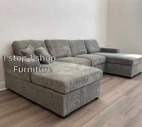 On sale‼️Sectional Sofa double chaise gray corduroy