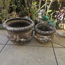 BEAUTIFUL STUCCO PLANTER POT BUNDLE