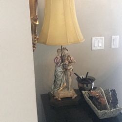 Antique Italian porcelain lamp