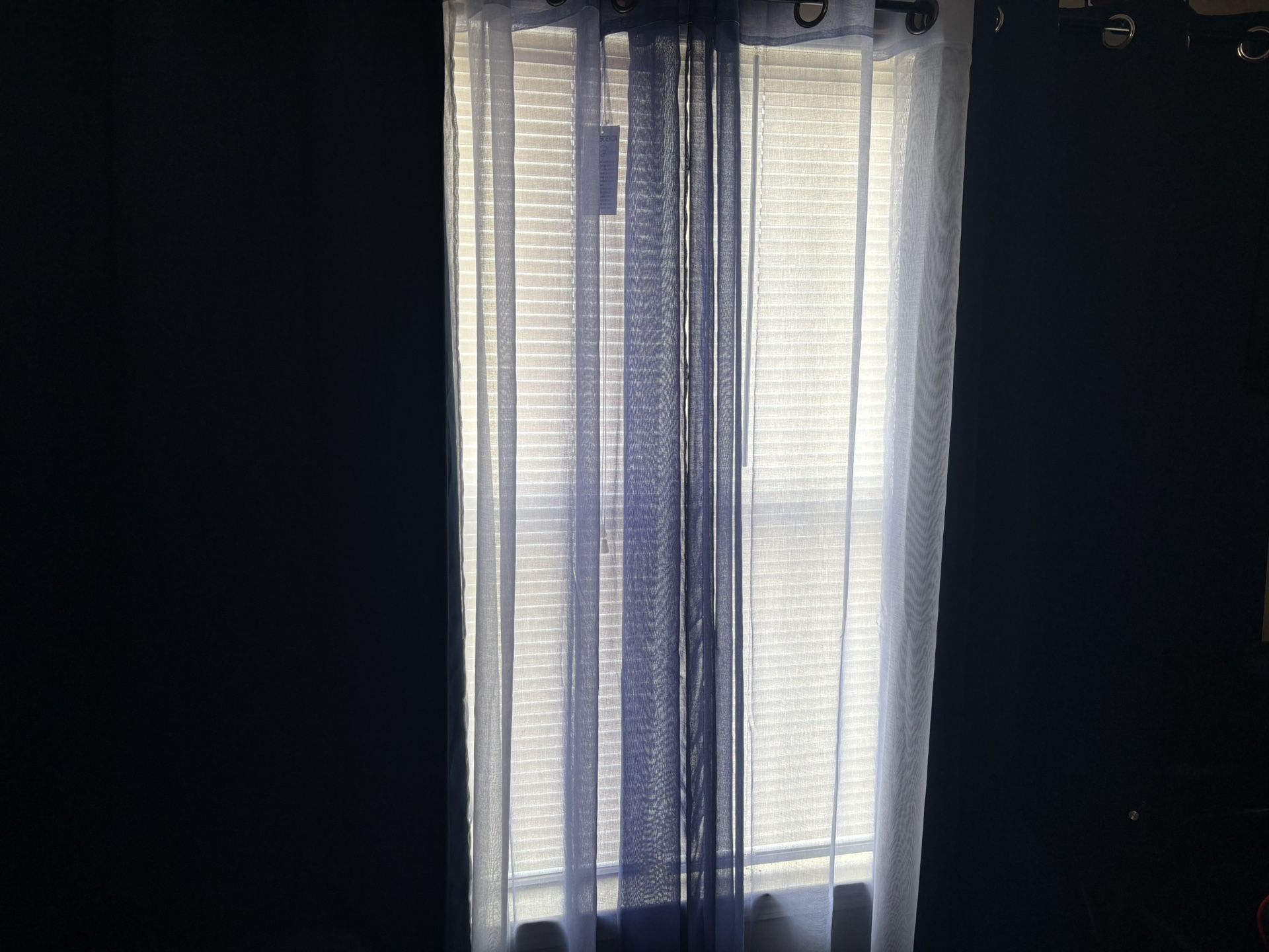 Navy And Baby Blue Curtain Set