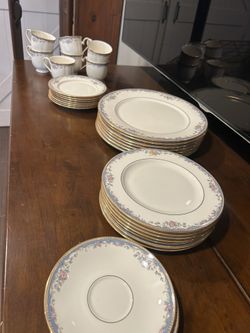 OBO! Lenox Southern Vista China Set Dishes Plates Tea Cups