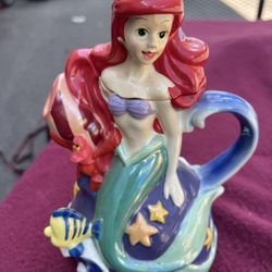 COLLECTABLE DISNEY THE LITTLE| MERMAID PRINCESS ARIEL CERAMIC TEAPOT