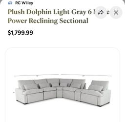Modern 6 piece reclining sectional sofa