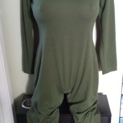 Olive Green Pant Bodysuit Size Lg $10