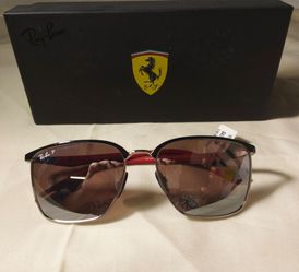 Ray-Ban Scuderia Ferrari Sunglasses RB3673-M F060/H2 Silver Purple Polarized NIB