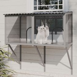 Window view cat cage