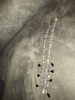 Silver diamond butterfly chocked chain