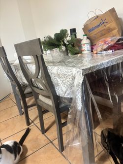 Dinning table with chairs and bench