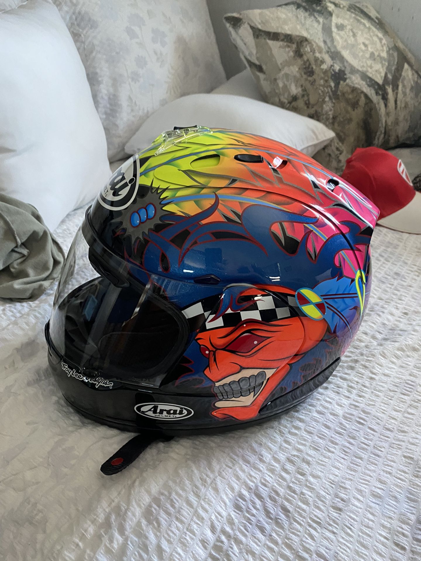 arai rx7 troy lee designs motor cycle helmet sz small