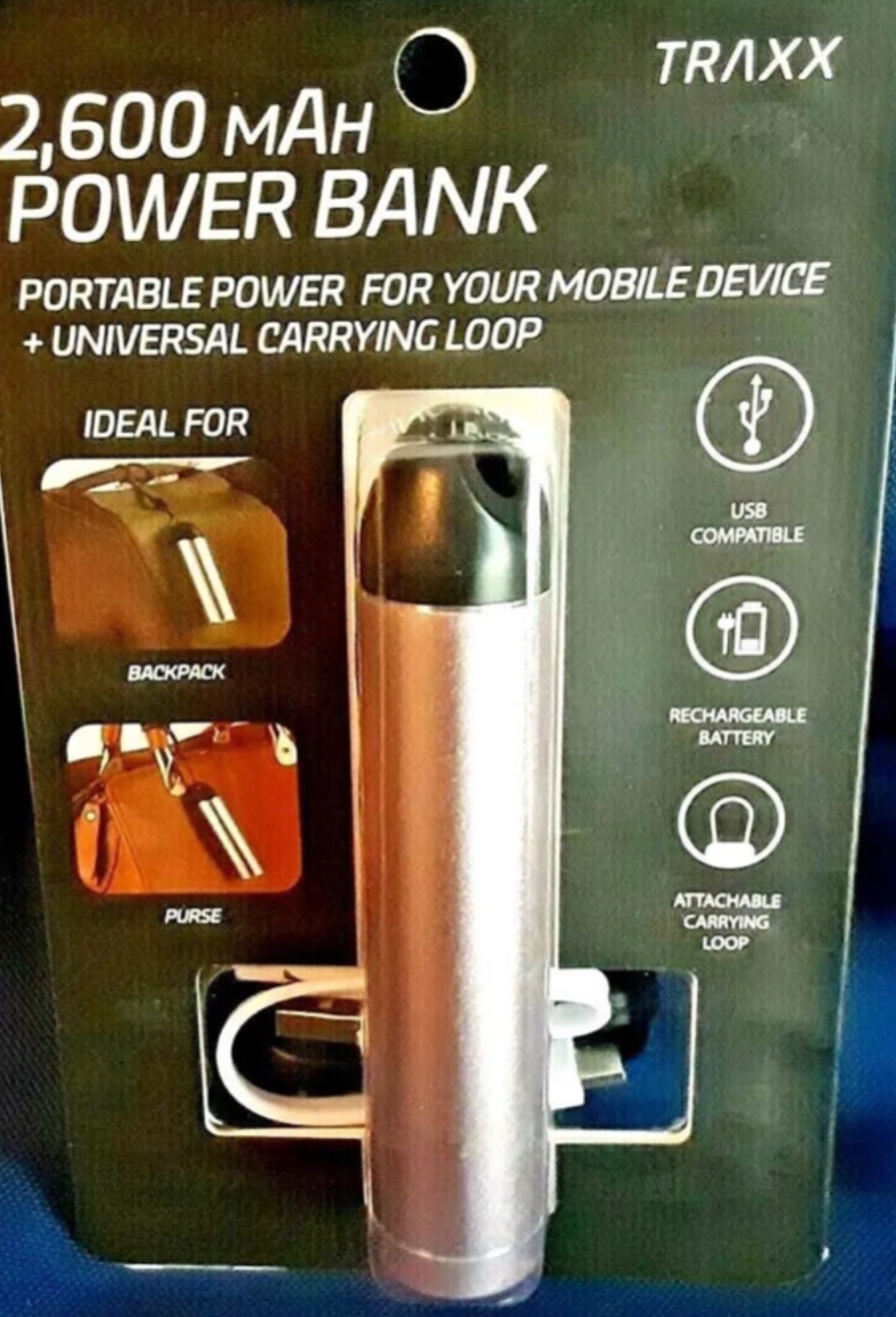 Traxx (2,600mah) Reserve Power Bank Single Usb Portable Charger- Color Is Pink-2 Available /$10 Total For The 2