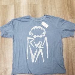 RVCA Womens Shark Tooth Pale Blue Tshirt