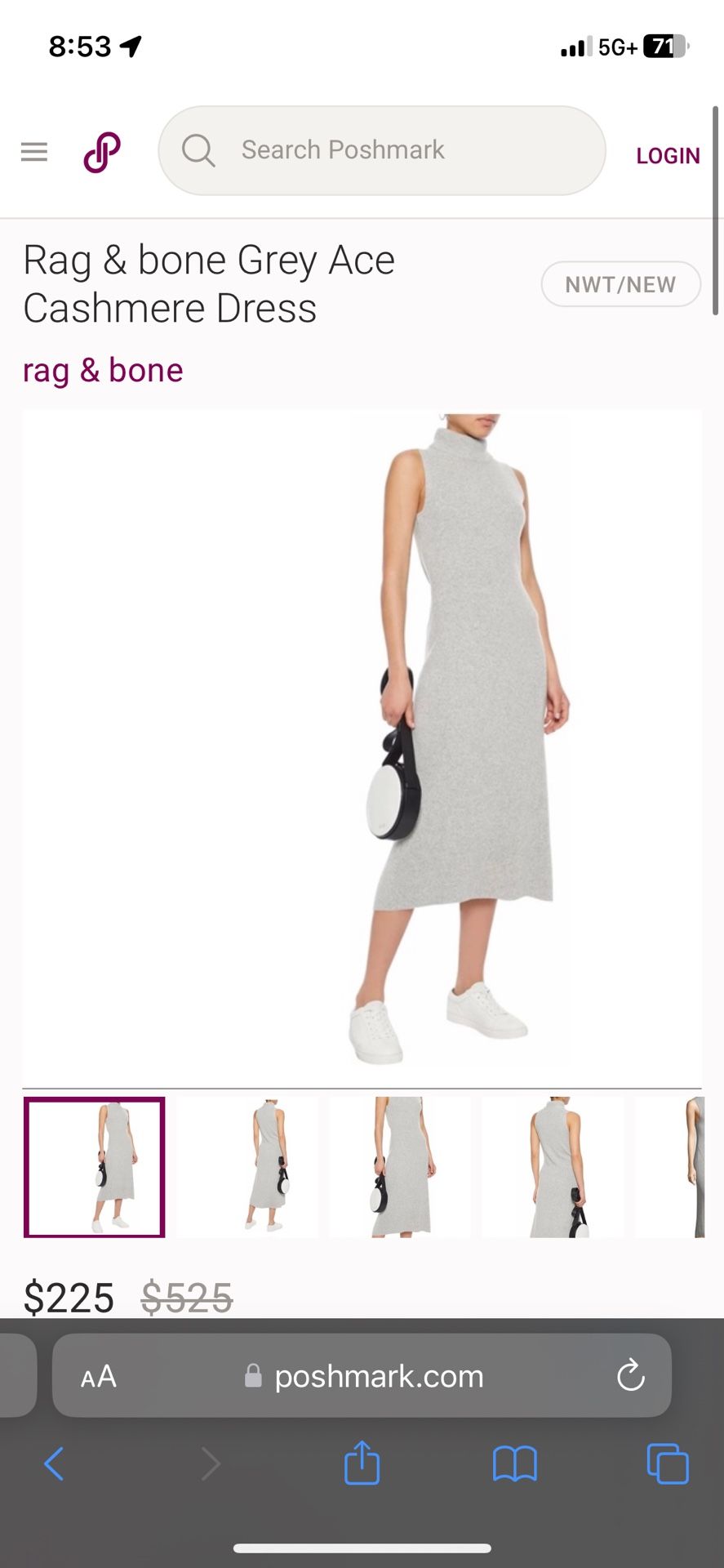 100% Cashmere Rag & Bonne Dress  & Accessories