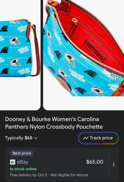 Downey & Bourke Carolina Panther Nylon Crossbody Purse 
