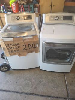 LG washer and dryer