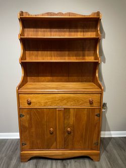 Vintage Hutch and Dining Table Set