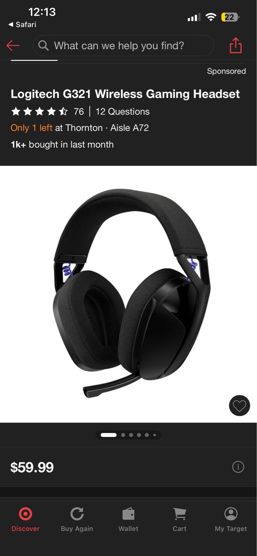 Logitech G321 Wireless Gaming Headset