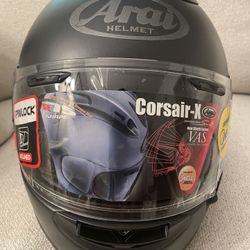 Arai Corsair-X Solid Adult Street Motorcycle Helmet - Black Frost/Medium