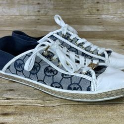 Michael Kors Kristy Monogram Slide Womens Size 9 M Blue Sneakers - HJ17A