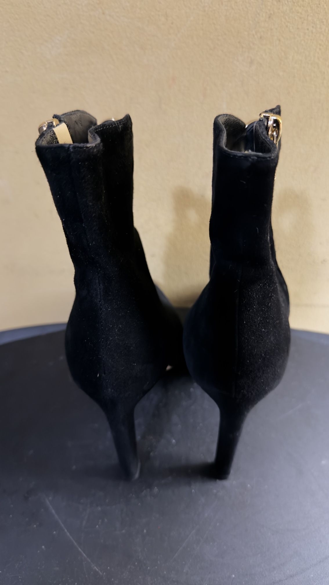 Black Suede Jimmy Choo Heel