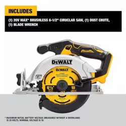 Dewalt 20V MAX Cordless Brushless 6-1/2 in. Sidewinder Style Circular Saw (Tool Only)