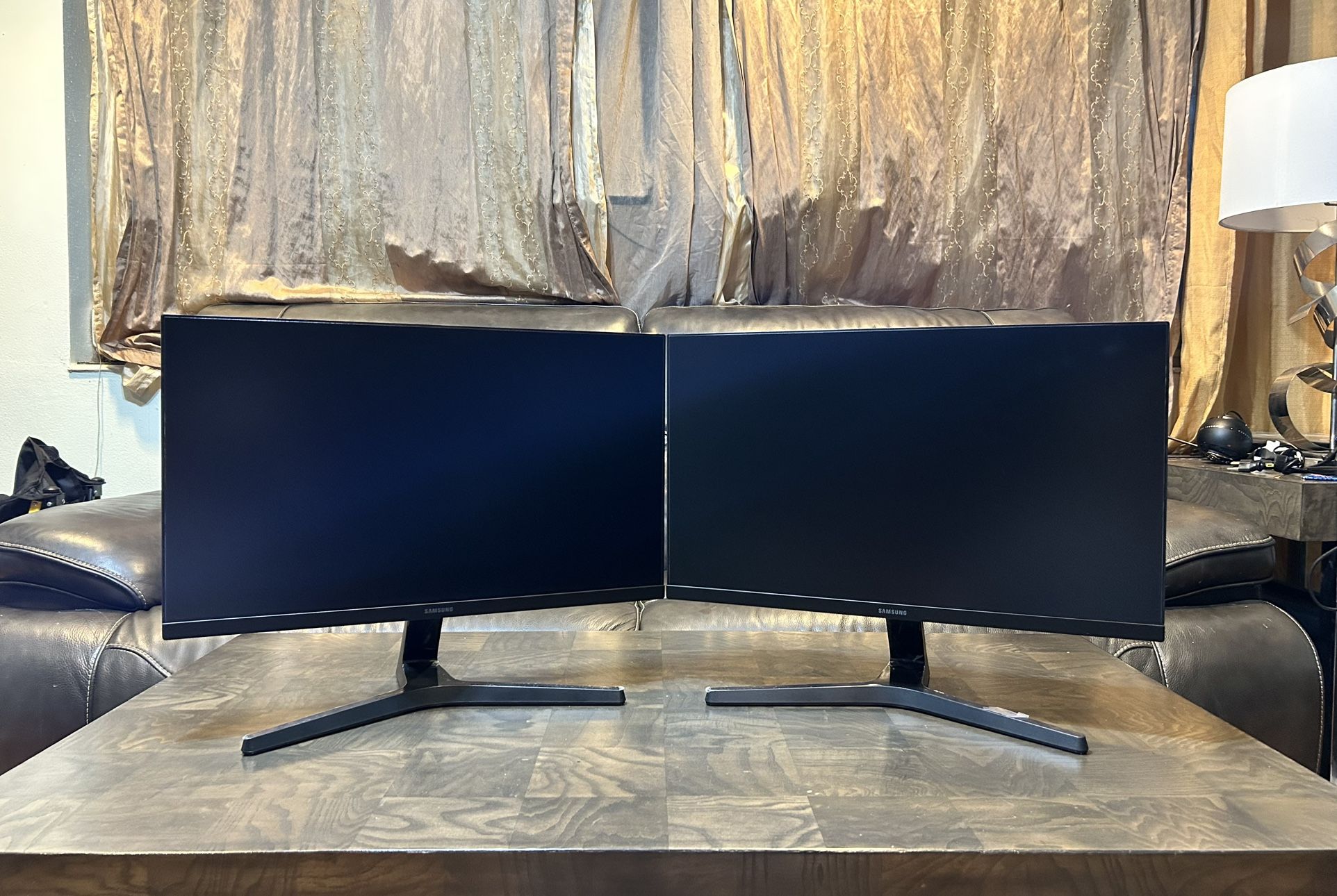 Two ( dual ) Excellent Thinbezel IPS LED Samsung S24R356FZN 24” flatscreen Full HD 1080p HDMI VGA computer monitors