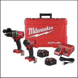 Milwaukee 3697-22 FUEL 18V 2-Tool Combo Kit Hammer Drill & Impact Driver 