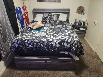 Full Bed Room Set With 43 Inch Non Smart Tv