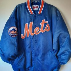 Old School 90s New York Mets Starter Satin Jacket Size Large