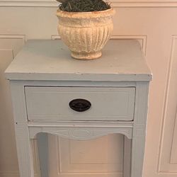 Shabby chic Antique Blue End Table