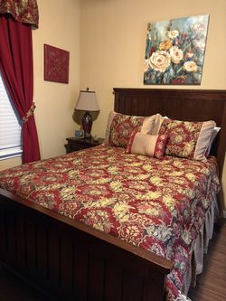 Bedroom Set - (furniture, bedding, curtains, all accessories).