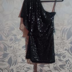 Cute Black Sequince Dress