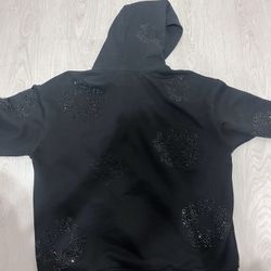  Denim Tear Hoodie Rhinestone