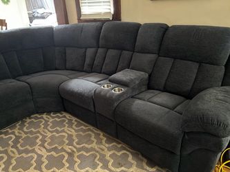 Dark gray sofa