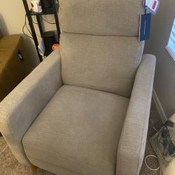 Tommy Hilfiger Grey Reclining Cloth Chair 