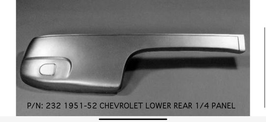 1951, 1952 Chevy Rear 1/4 Panel.